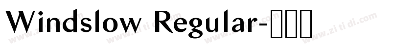 Windslow Regular字体转换